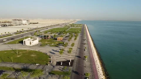 Aerial view of Seaside Boulevard  Stock Footage 333592073