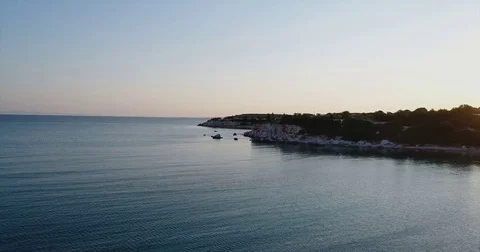 Aerial View of Seaside Stock Footage 77381461