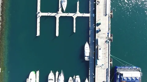 Aerial view of Seattle Dock 4K Vídeo Stock 71641613