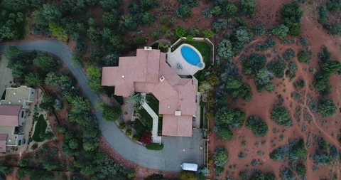 Aerial view of Sedona Stock Footage 112302591