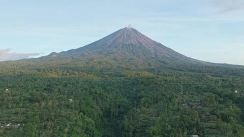 Aerial view of semeru volcano in java indonesia 스톡 동영상 328917798