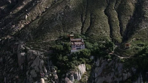 Aerial View of Sera Monastery, Lhasa, Tibet, China Stock Footage 335742819