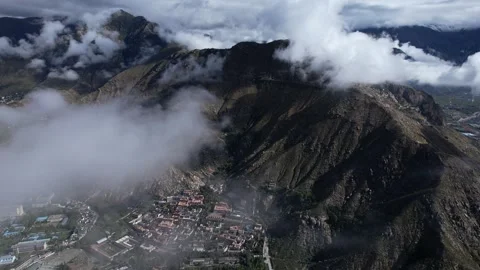 Aerial View of Sera Monastery, Lhasa, Tibet, China Stock Footage 335743780