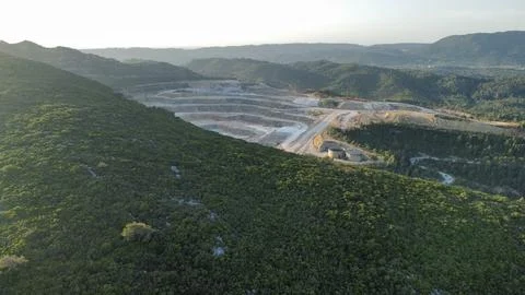Aerial view of Serra da Arrabida Stock Photos