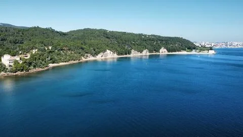 Aerial view of Serra da Arrabida Stock Photos