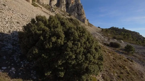 Aerial view of Serrella mountain Stock Footage 107900251