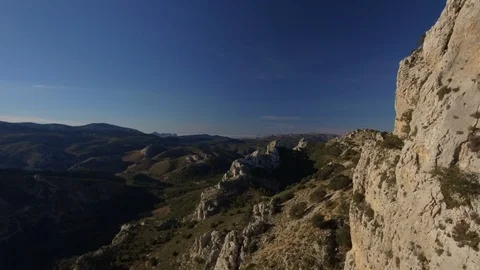 Aerial view of Serrella mountain range Stock Footage 107902226