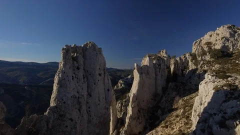 Aerial view of Serrella mountain range Stock Footage 107902753