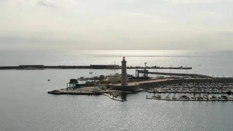 Aerial view of Sete in october by drone 02 Stock-Footage 296630102