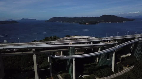 The aerial view of Setouchi Stock Footage 114157181