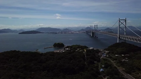 The aerial view of Setouchi Stock Footage 114157204