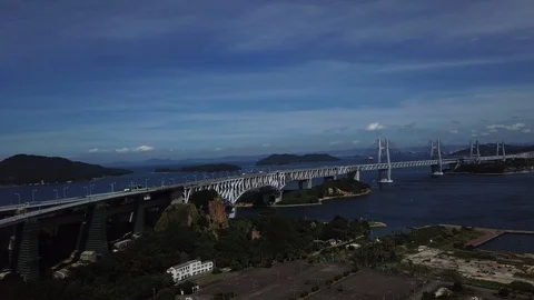 The aerial view of Setouchi Stock Footage 114157318