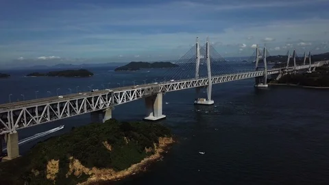 The aerial view of Setouchi Stock Footage 114157531