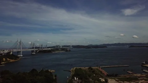 The aerial view of Setouchi Stock Footage 114157694