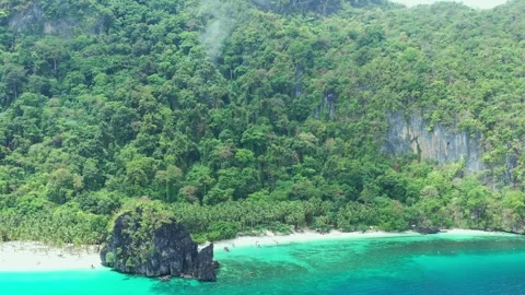 Aerial view of Seven Commando Beach Stock-Footage 260567088