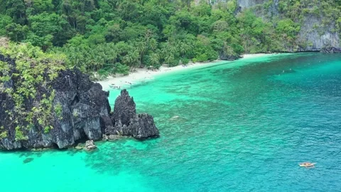 Aerial view of Seven Commando Beach Stock-Footage 260722491