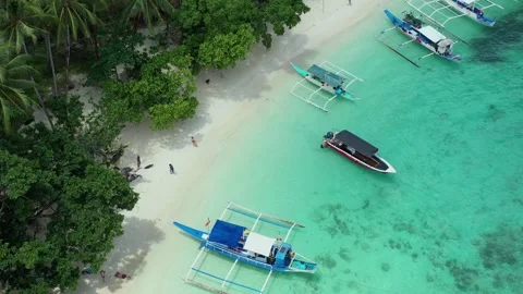 Aerial view of Seven Commandos Beach Stock Footage 261196333