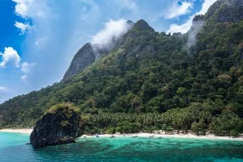 Aerial view of Seven Commandos Beach Stock Photos
