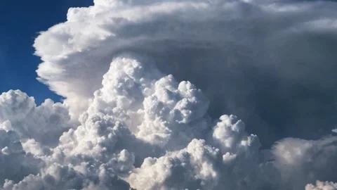 Aerial view of a severe storm inside a cumulonimbus cloud. Stock Footage 292986478