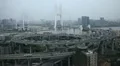 Aerial View of Shanghai, China, Nanpu Bridge Interchange, Huangpu River HD Footage