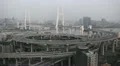 Aerial View of Shanghai, Nanpu Bridge Interchange, Huangpu River, time lapse HD Footage