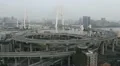 Aerial View of Shanghai, Nanpu Bridge, Big City Car Traffic Jam, time lapse HD Footage