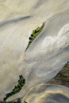 Aerial view of the shape of the fields Aerial photographic documentation o... Stock Photos