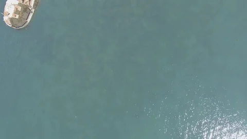 Aerial View of a Shipwreck Stock Footage 101167531