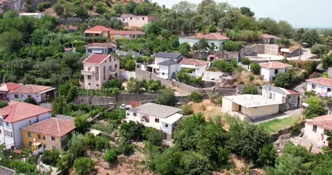Aerial view of shkoder, Albania. Stock Footage 314747875