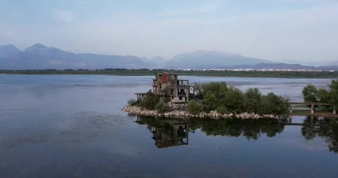 Aerial view of shkoder, Albania. Stock Footage 314747883