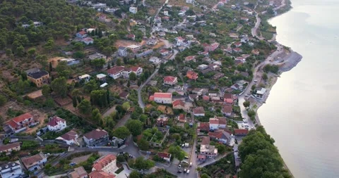 Aerial view of shkoder, Albania. Stock Footage 314747895