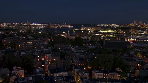 Aerial View Shot of Boston MA, Massachusetts USA Stock Footage 254769082