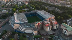 Pitch Level View of Stamford Bridge Stad, Stock Video