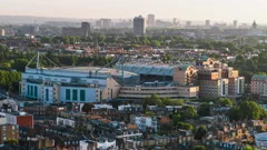 Pitch Level View of Stamford Bridge Stad, Stock Video