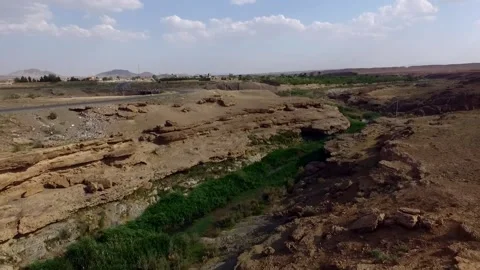Aerial view showcasing the landscape surrounding the Shrine, stock footage. Stock Footage 304796152