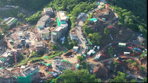 An Aerial View Showcasing Ongoing Construction Development in Carrillo, Costa Stock Footage 285448918