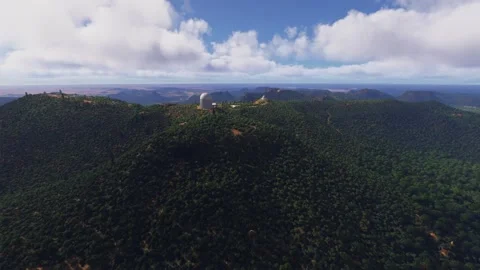 Aerial view of Siding Spring Observatory in New South Wales. Australia Video stock 306661356