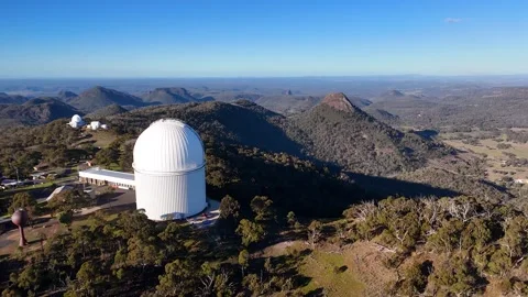 Aerial View of Siding Spring Observatory in Warrumbungle National Park Stock Footage 341933128