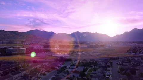 Aerial view of Silicon Slope in Lehi, Ut... | Stock Video | Pond5