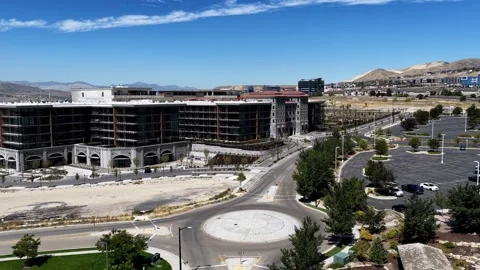 Aerial View of Silicon Slopes Lehi New Apartments and Condominiums Development Stock Footage 346569978