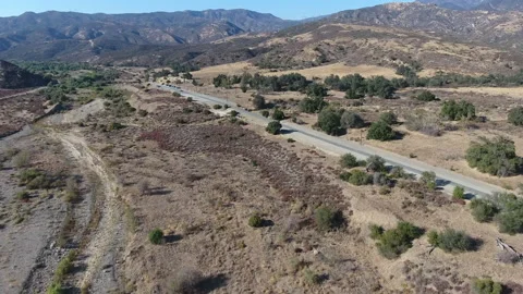 Aerial View of Silverado in Orange County Stock Footage 157237093