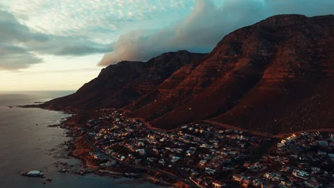 Aerial view in Simon's Town Stock Footage 283483931