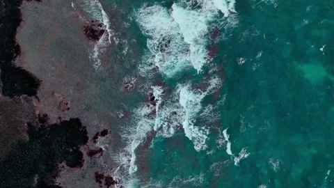 Aerial view of Sinchang Windmill Coast in Jeju Island, Wind turbine Stock Footage 296487564