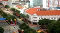 Aerial View of Singapore, Bird Eye View of China Town, Skyscrapers, Holiday HD Footage