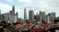 Aerial View of Singapore, Bird Eye View of China Town, Skyscrapers, Holiday HD Footage