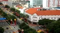 Aerial View of Singapore, Bird Eye View of China Town, Skyscrapers, Holiday HD Footage