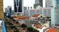 Aerial View of Singapore, Bird Eye View of China Town, Skyscrapers, Holiday HD Footage