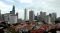 Aerial View of Singapore, Bird Eye View of Chinatown, Skyscrapers, Holiday HD Footage