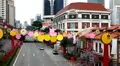 Aerial View of Singapore, Bird Eye View of China Town, Skyscrapers, Holiday HD Footage