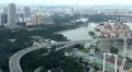 Aerial View Singapore Flyer, Skyline, Famous, Biggest, Highest Ferris Wheel HD Footage